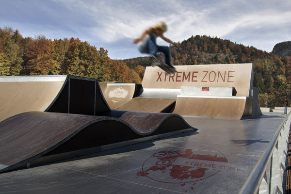 Skateboard park at Afan Valley Xtreme Zone
